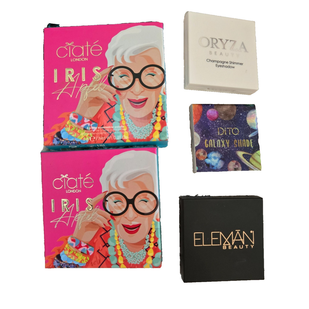 Assorted Eyeshadow Palettes – Featuring Ciaté x Iris Apfel, Oryza, Dito,& Eleman